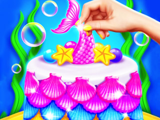 Mermaid Glitter Cake Maker 5 mermaid glitter cake maker